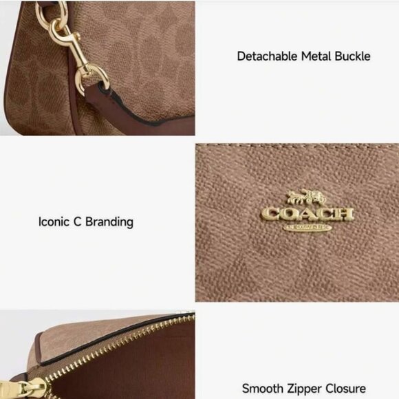 New $304 Coach Nolita 19 Blocked Signature Canvas Purse Shoulder Bag - Picture 4 of 4